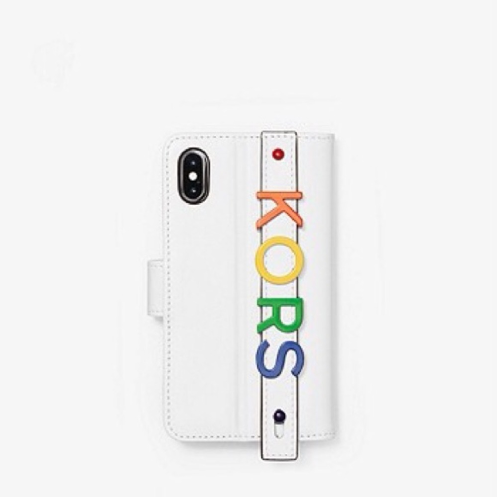 NWT Embellished Leather Folio Case iPhone X/XS